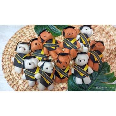 Cute boneka wisuda murah mini/ pelengkap buket snack / pelengkap