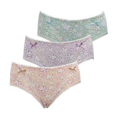 You've Laica Panty Pakaian Dalam Wanita - Multicolor [3 pcs] Semua Ukuran Multicolor