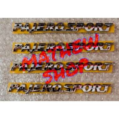 Emblem Belakang Mobil Pajero Sport Chrome / Logo Tulisan Pajero Sport Multicolor