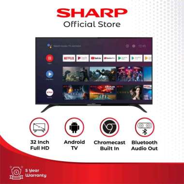TV SHARP 32 INCHI ANDROID 32BG1 SMART TV GARANSI RESMI