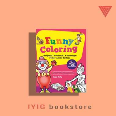 Buku Funny Coloring Menempel Stiker Aneka Profesi - Laksana