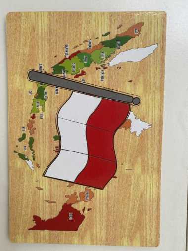 Puzzle Peta Indonesia, Puzzle Bendera , Puzzle Garuda bendera