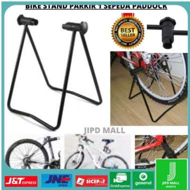 Bike Stand Parkir 1 Sepeda Paddock Statis Rack Floor Display Universa