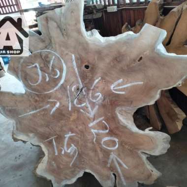 Slice wood potongan kayu jati 120cm