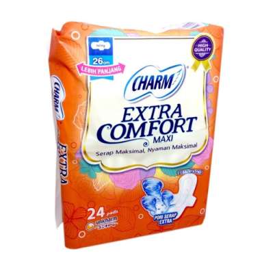 Promo Harga Charm Extra Comfort Maxi Long Wing 26cm 24 pcs - Blibli