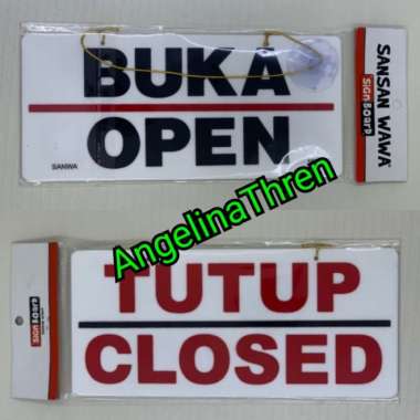 SignBoard Open Close - Lambang Toko Buka Tutup - Gantungan Open Close