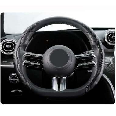 Universal Cover Stir Zentaoto Sarung Stir Abbyak Mobil Carbon Sarung Stir Carbon HITAM