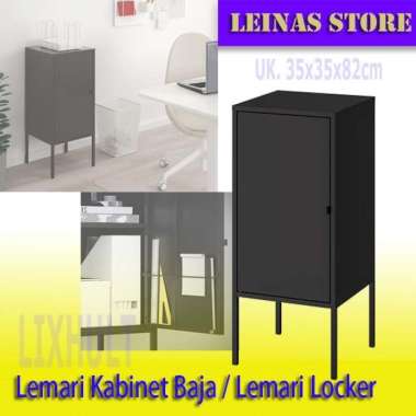 Lemari Kabinet Besi / Lemari Locker Vertikal Hitam