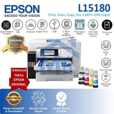 PRINTER EPSON L15180 L-15180 L 15180 A3 DUPLEX PIGMENT PRINT SCAN COPY- GARANSI RESMI -BARU- SIAP KI