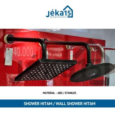 Shower Tembok Hitam HIGH QUALITY | WALL Shower | Head Shower Tanam Bulat Hitam