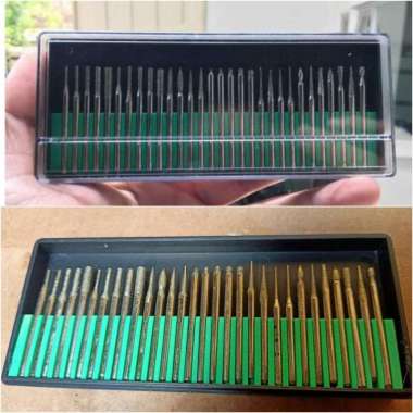 1 Set Mata Bor Mini Grinder Intan Ukir Kikir Poles Diamond Burr Rotary