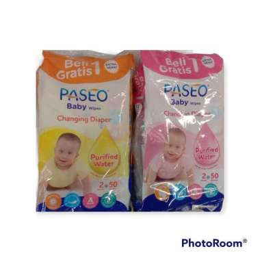 Tisu Basah PASEO - BUY 1 GET 1 - Paseo baby wipes ready pink dan kuning - 1 dus isi 18 BUNDLE kuning