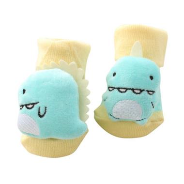 Abby Baby Dino Zooey Animal Socks Kaos Kaki Bayi S Yellow Green