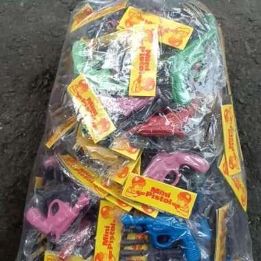 pistol mini warna isi 72 pcs pistol peluru kecil mainan jadul warna