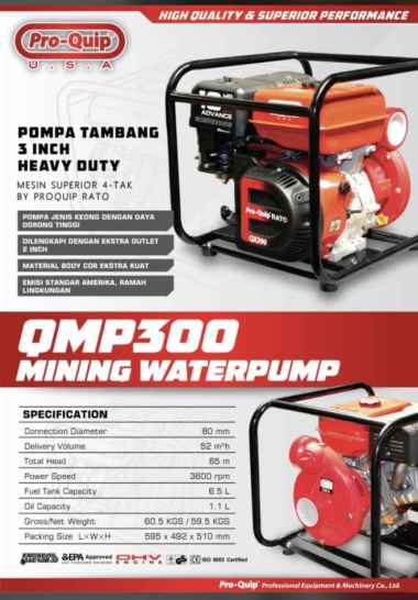 Mesin Pompa Tambang 3 inchi Pro Quip Tipe QMP300 Mining Water pump