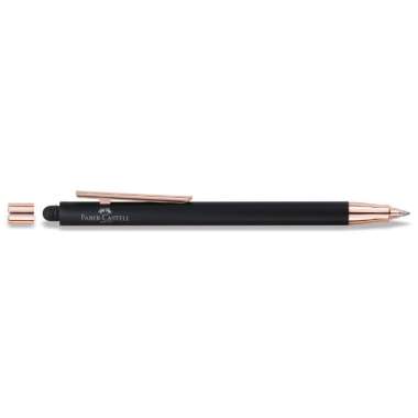 Faber-Castell Neo Slim Ball Pen Stylus Black Matt, Rose Gold Chromed