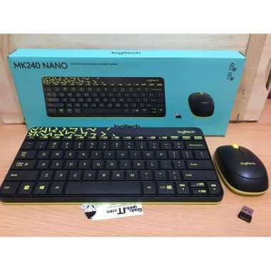 LOGITECH MK240 NANO Paket Wireless Keyboard MK240 & Mouse Combo MK240 Hitam
