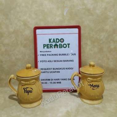 Mug Mama Papa Napoleon Keramik set Premium - mug couple - gelas couple