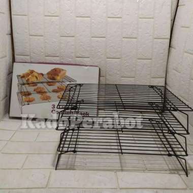 rak pengering kue - rak pendingin kue - rak cooling 3 susun - rak kue