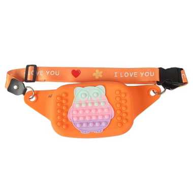 TAS PINGGANG/ BAHU POP IT / WAIST BAG POP IT / TAS ANAK LUCU MUAT HP ORANGE