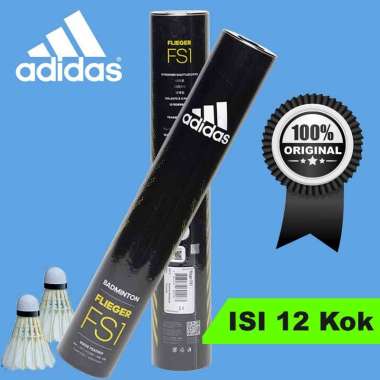 Shuttlecock Kok Badminton Adidas Flieger FS1 Speed 77 Putih isi 12