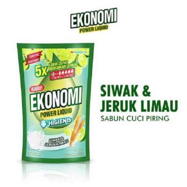 Promo Harga Ekonomi Pencuci Piring Power Liquid Siwak & Jeruk Limau 760 ml - Blibli