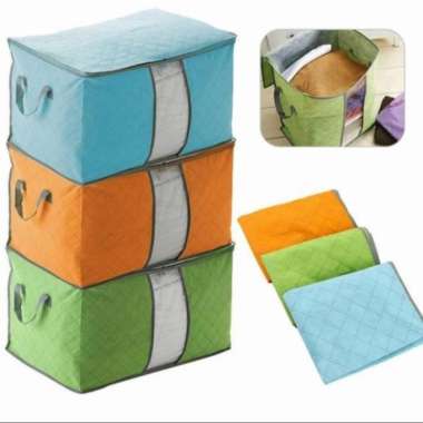 storage box multifungsi penyimpanan laundry bag lipat tempat selimut