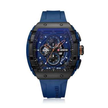 Expedition Chronograph 6782MCR Rubber Strap Jam Tangan Pria Biru