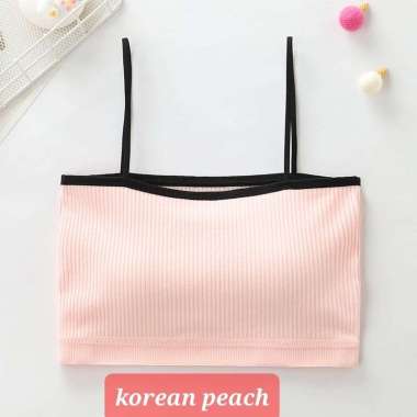 BAJUKIDDIE KOREAN MINISET SPORT BRA CROP TOP KEMBEN ANAK REMAJA IMPORT korean peach