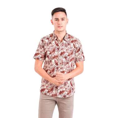 RedCliff Kemeja Pria Lengan Pendek Coklat 2B0033Z S