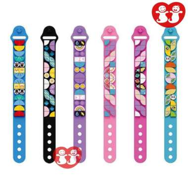 Gelang Lego Dots Bracellet Bricks Blok Mainan Gelang Lego Anak Balok Puzzle biru