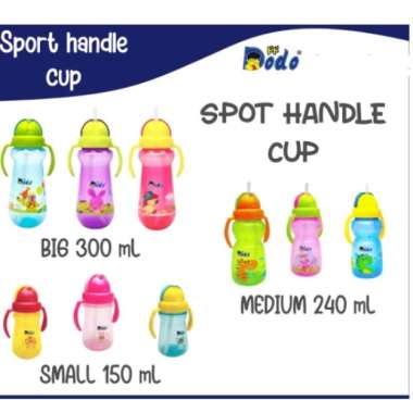 Dodo Sport Handle Cup Small 150ml/ Medium 240ml / Big 300ml Botol Minum Anak 240ml Biru