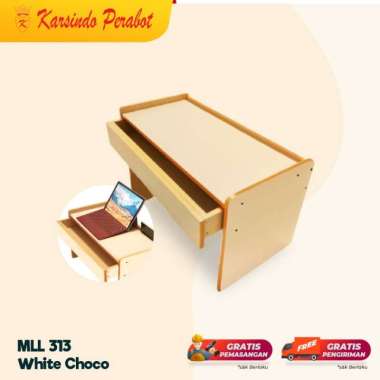 Meja Belajar Anak Lesehan Laci Coklat