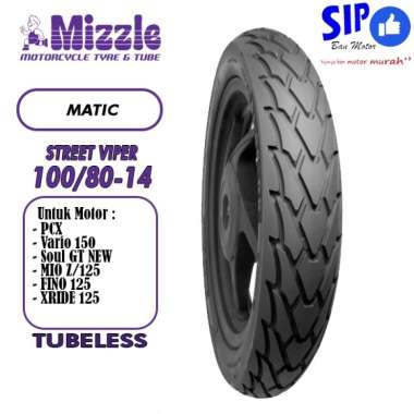 Ban motor matic Mizzle Street Viper 100 80 14 tubeless beat mio vario