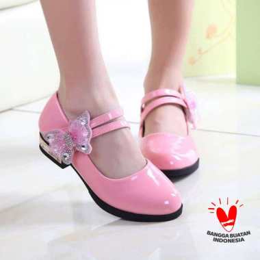 Sepatu Pesta Anak Perempuan Import . H-001 Pink 29