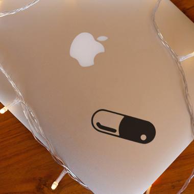 Grapinno Akira Pill Decal Sticker Laptop for Apple MacBook 13 Inch hitam