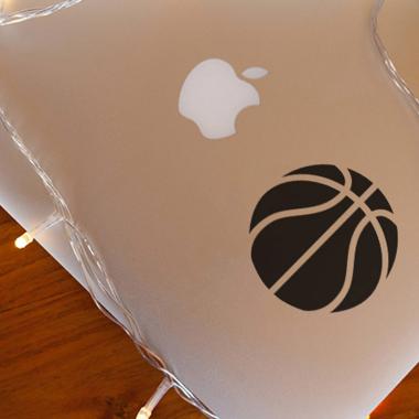 Grapinno Basket Ball Decal Sticker Laptop for Apple MacBook 13 Inch hitam