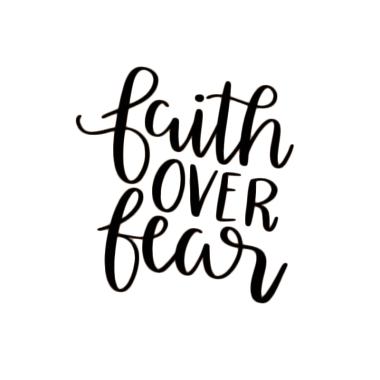 Grapinno Faith Over Fear Quotes Decal Sticker Laptop for Apple MacBook 13 Inch hitam