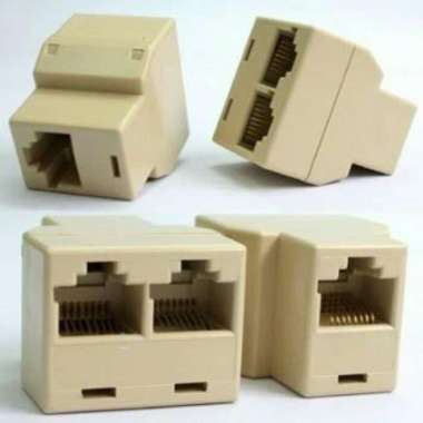 Barel RJ45 2Slot Penyambung Kabel Lan