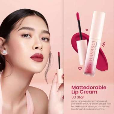 Hanasui Mattedorable Lip Cream ORIGINAL - HANASUI LIP MATTE BOBA CREAMY PEACH