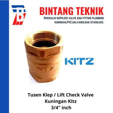 Tusen Klep / Lift Check Valve 3/4" inch Kuningan Kitz Kuningan