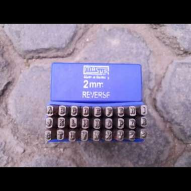 HURUF KETOK TERBALIK 2MM (A-Z) REVERSE LETTER STAMP PUNCH MASUS