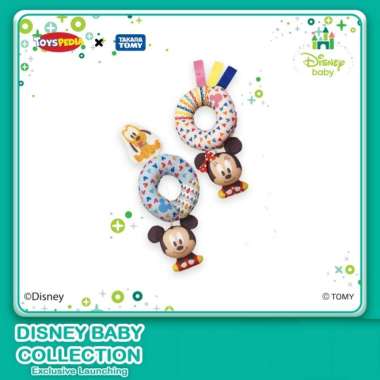 Mainan Bayi Disney Baby Takara Tomy Karada Chiku (Body Intellectual) Mickey & Friends Winding Rattle