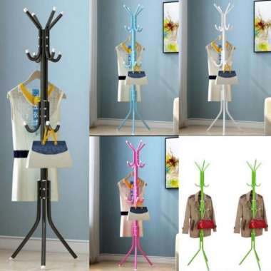 Stand Hanger Bag Hanger Gantungan Tas Gantungan Tiang Multifungsi Hitam