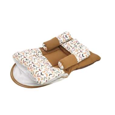 Snobby Kasur Tempat Tidur Bayi Dakron Set Bantal Guling + Kelambu Artsy Coklat