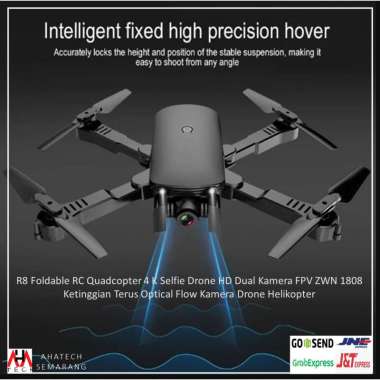 Selfie Drone R8 Foldable RC Quadcopter 4 K HD Dual Kamera FPV Falcon ZWN 1808