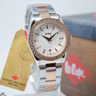 Lee Cooper LC-53L-D - Jam Tangan Wanita Original - Silver Rosegold