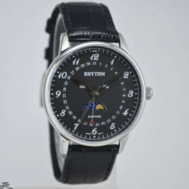 RHYTHM FI1607L02 - Jam Tangan Pria Kulit Original - Black