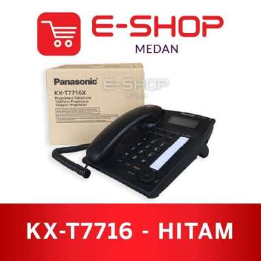 Telepon Kabel Panasonic KX-T7716 Pesawat Telepon Rumah Single (Hitam)