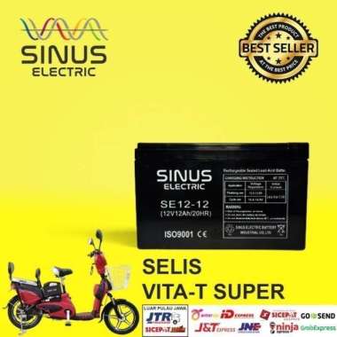 Aki Sepeda Listrik Selis 12V 12Ah Vrla 6Dzf12 Baterai Berkualitas